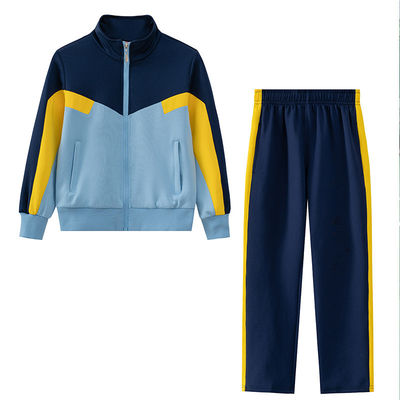 Roupas escolares casaco desportivo uniformes estudantis casaco com calças conjuntos