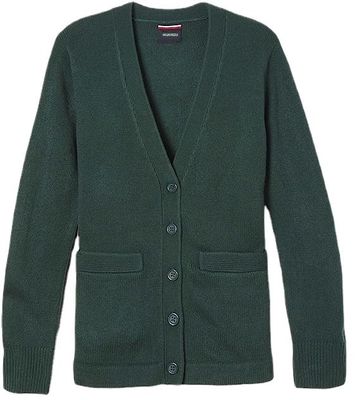Roupas escolares de lã acrílica Cardigan tricô suéter jumper manga longa