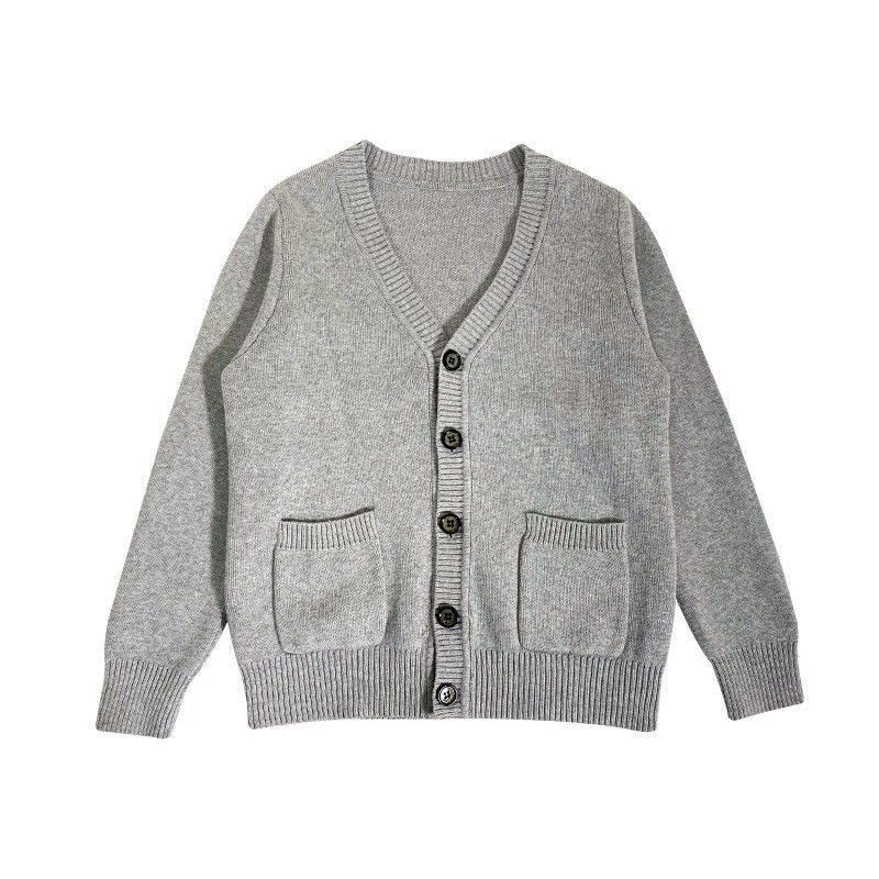Uniforme Escolar Cardigan Tricoteado Suéter Jumper Botão Tipo de fechamento